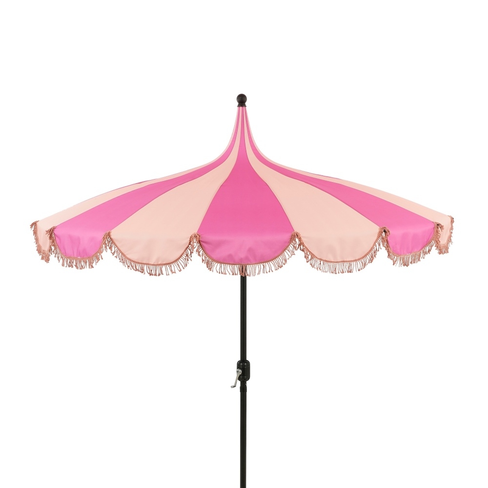 Doplňky do zahrady - Slunečník RISSY polyesterový růžový 220cm