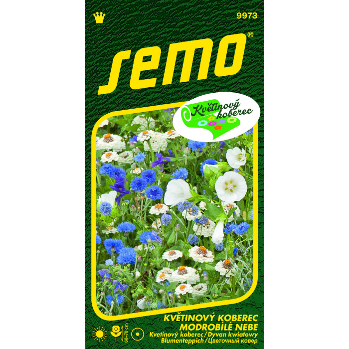Osivo letniček - Směs Modrobílé Nebe KVĚTINOVÝ KOBEREC