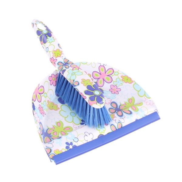 Domácí potřeby - Smetáček a lopatka dekor květy mix