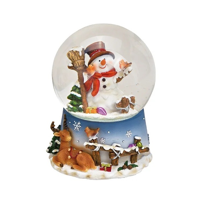 Sněžítko polyresinové hrací sněhulák 14cm