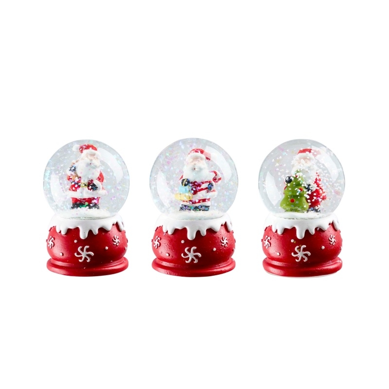 Sněžítko Santa Claus polyresinové červené mix 6,5cm