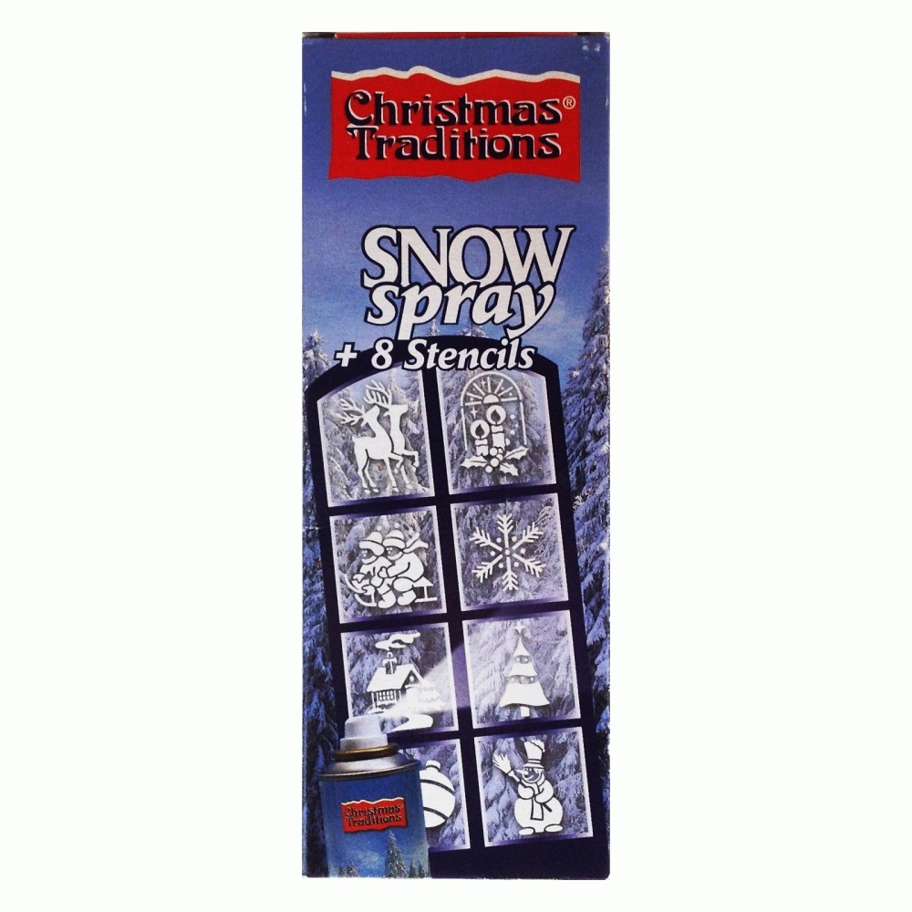 Sníh ve spreji a šablony