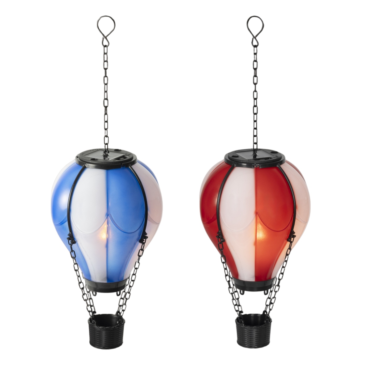 Venkovní osvětlení - Solární plastový horkovzdušný balón se 14LED a časovačem, mix 25cm