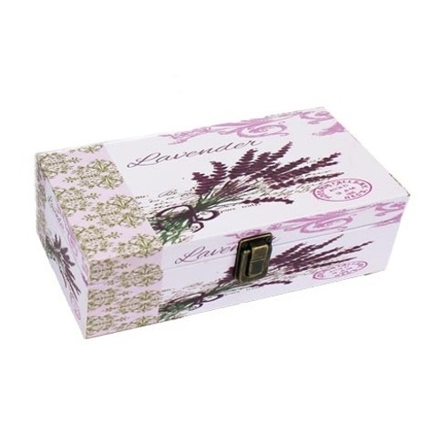 Krabice a dózy - Šperkovnice LAVENDER dřevo 24cm