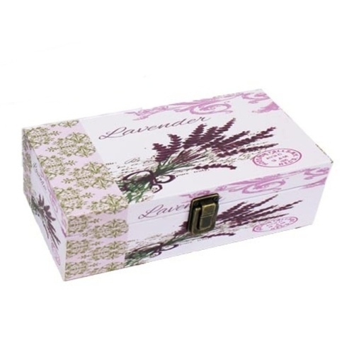 Krabice a dózy - Šperkovnice LAVENDER dřevo 29cm