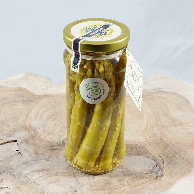 Zeleninové pochoutky - Špičky zeleného chřestu nakládané 350g