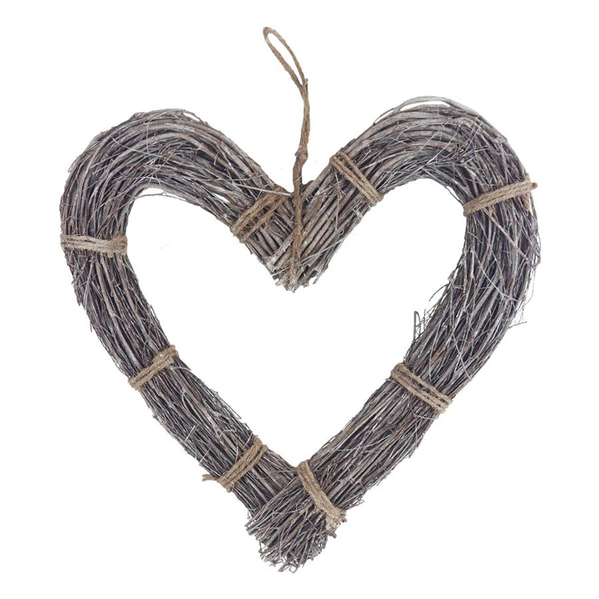 Dřevěné a proutěné dekorace - Srdce proutěné 41cm