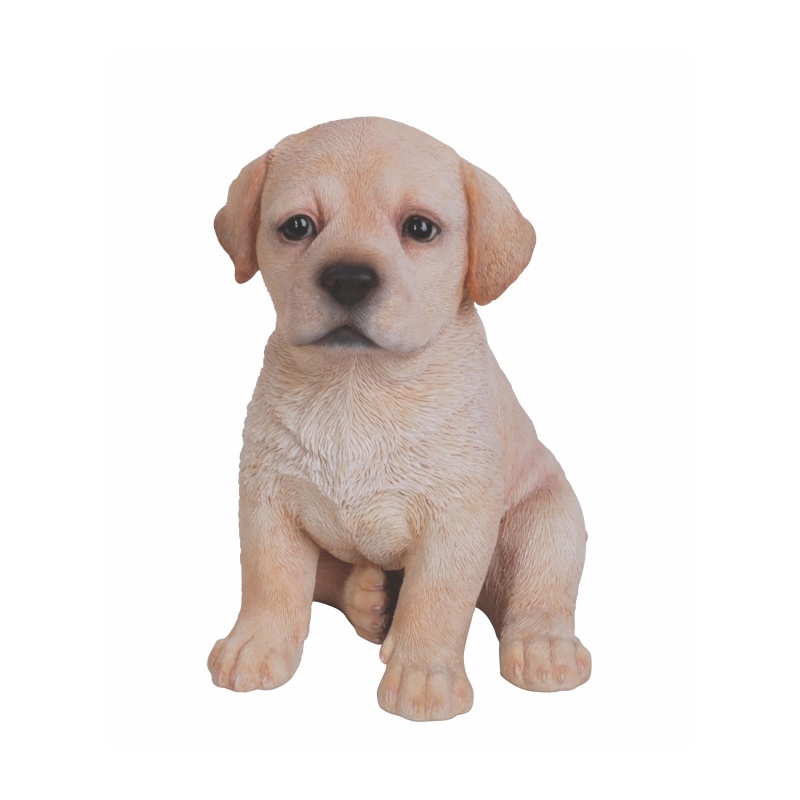 Dekorační figurky zvířat - Štěně labradora sedící polyresinové 17cm