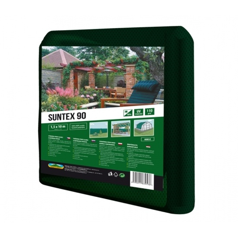 Zahrada - Stínovka 90% SUNTEX s oky zelená 1,5x10m