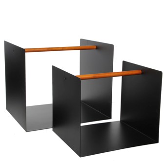 Doplňky do zahrady - Stojan krbový na dříví GOA malý kov 35cm