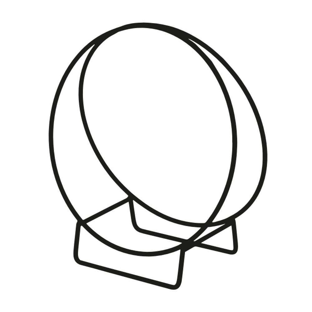 Zahradní nábytek a doplňky - Stojan na dřevo kulatý BERMEJO kovový černý 50/60cm