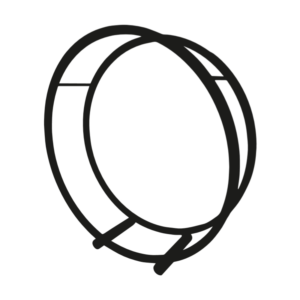 Opory VATAX - Stojan na dřevo kulatý LUKA kovový černý 70cm