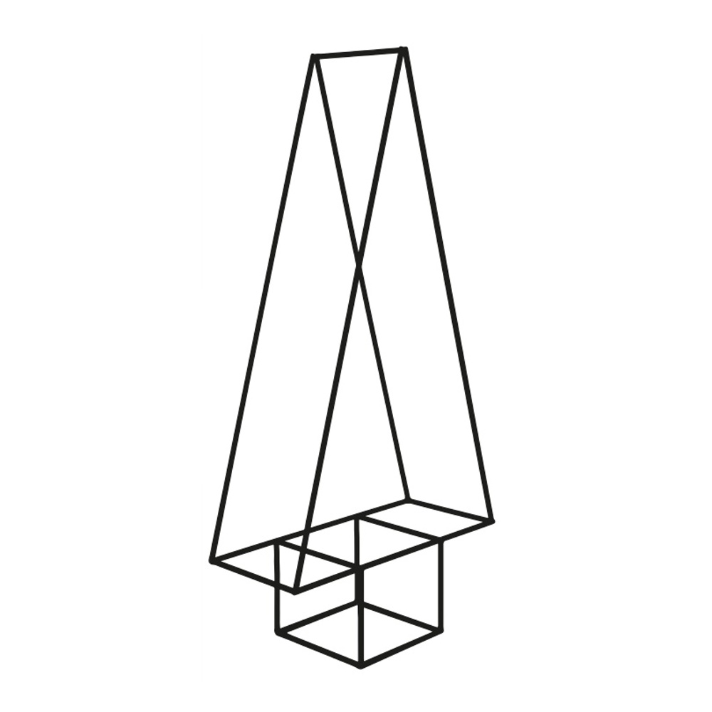 Zahradní nábytek a doplňky - Stojan na dřevo strom YARRA kovový černý 80/120/160/200cm