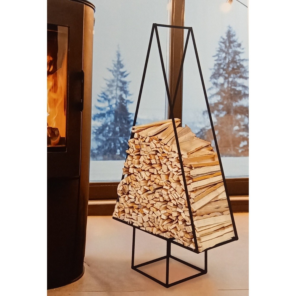 Stojan na dřevo strom YARRA kovový černý 80/120/160/200cm-0