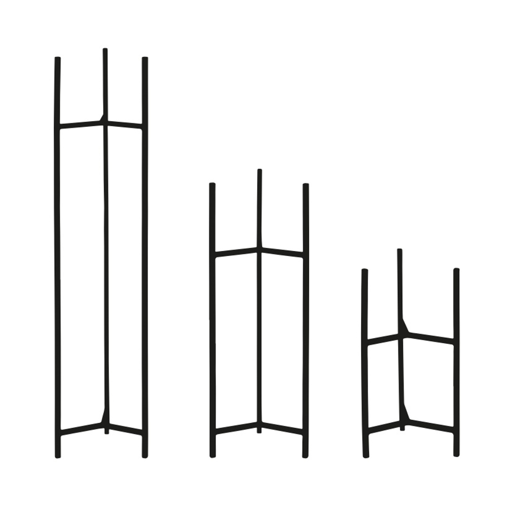 Dekorace - Stojan na květináč LEVENTE kovový černý 40/60/90cm