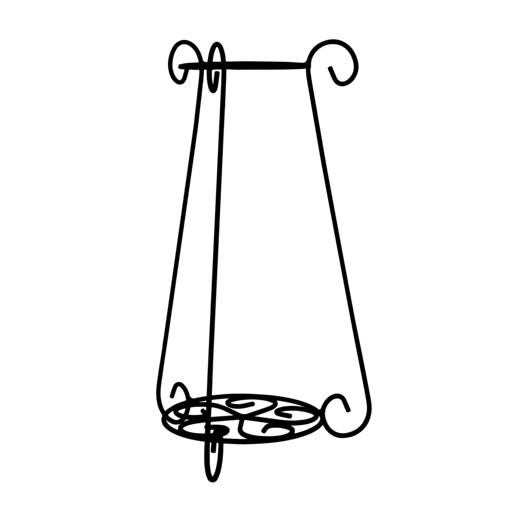 Dekorace - Stojan na květiny BAFING kónický 2 patra kovový černý 50/75cm