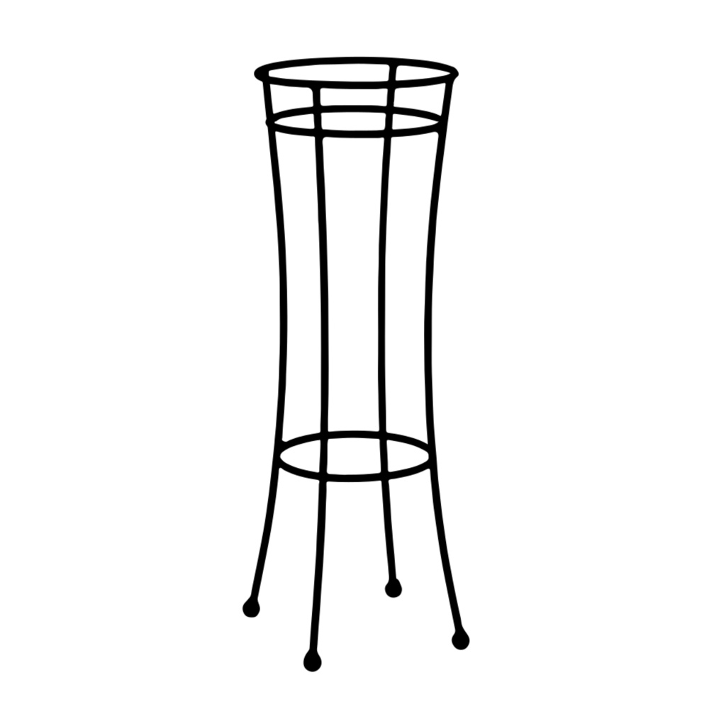 Dekorace - Stojan na květiny DAGA kulatý kovový černý 70/90cm