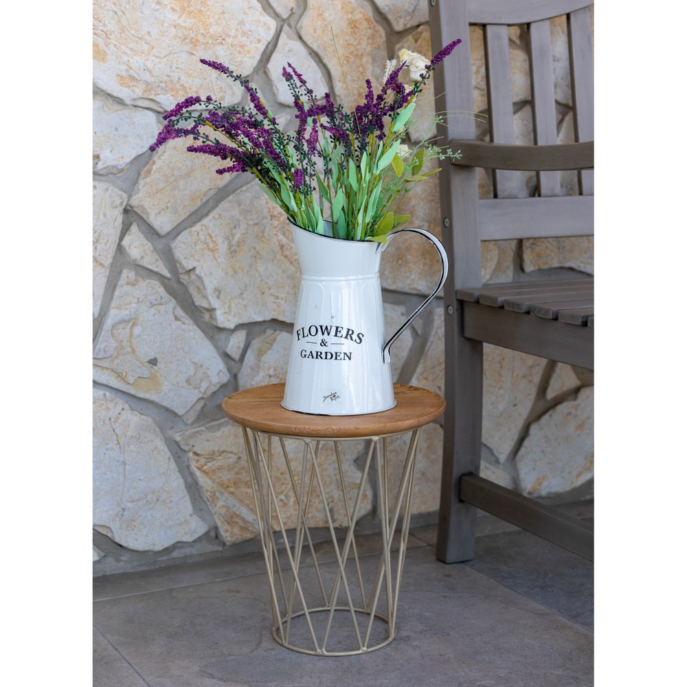 Stojan na květiny kónický FELICIA kovový černý 30cm-2