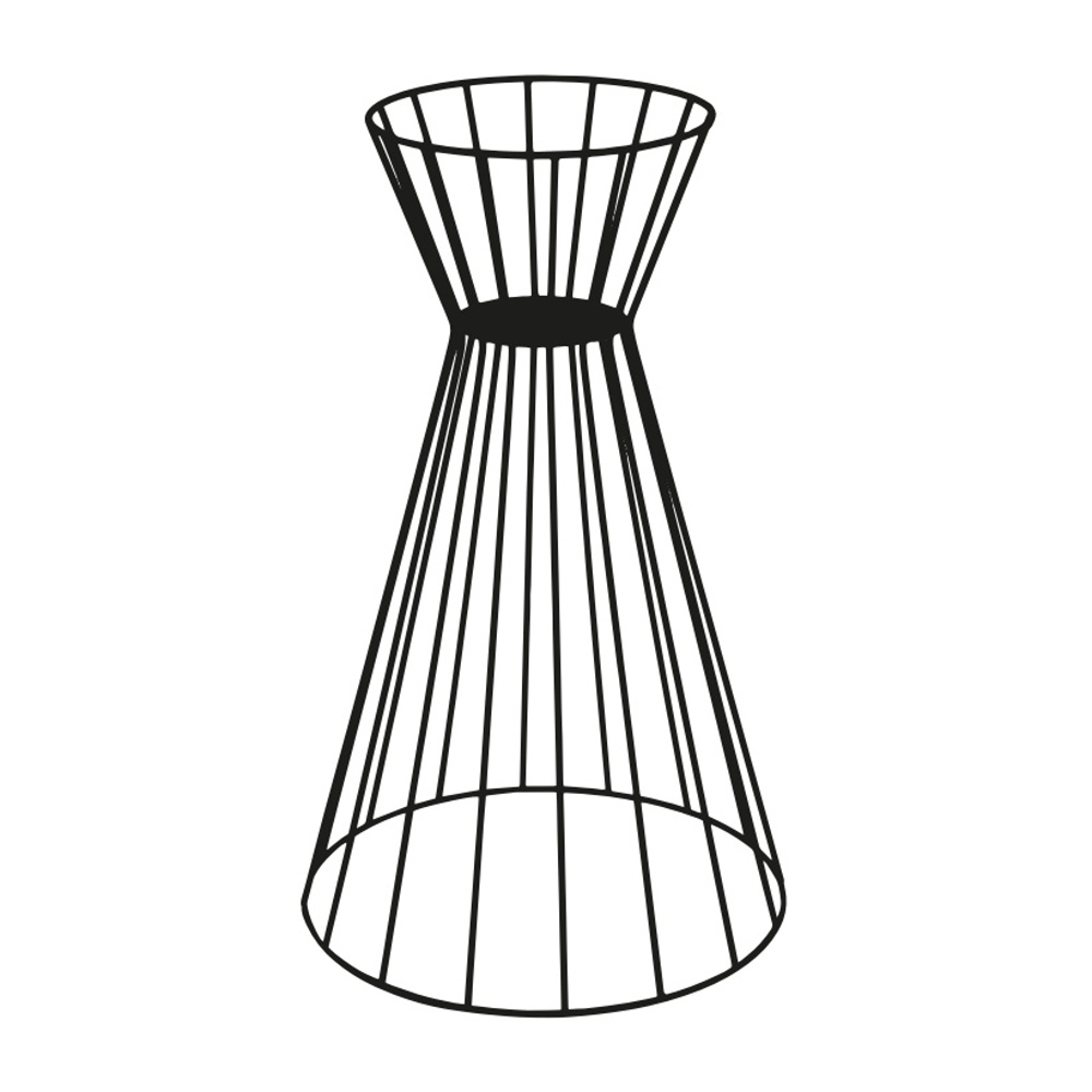 Opory VATAX - Stojan na květiny kulatý XANTIPA kovový černý 100cm