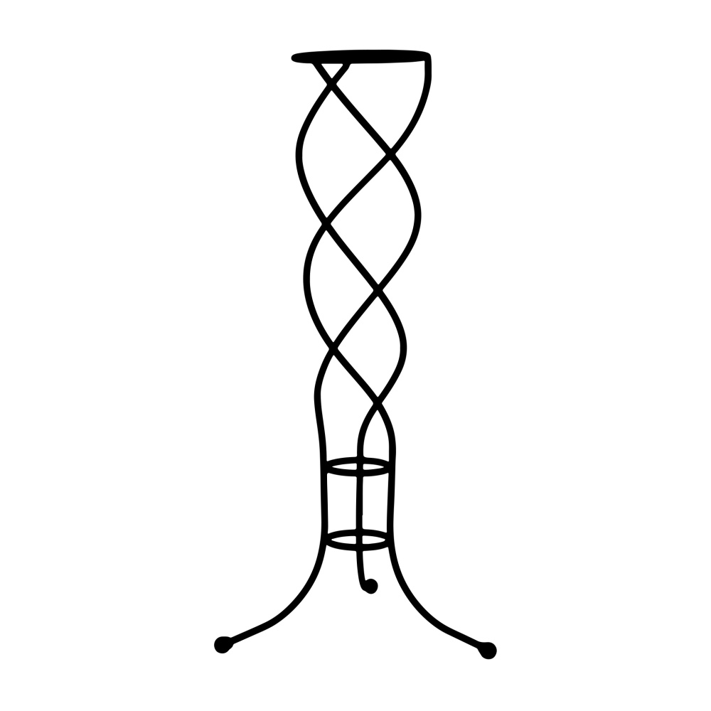 Dekorace - Stojan na květiny LOGONE spirálový kovový černý 75/85cm