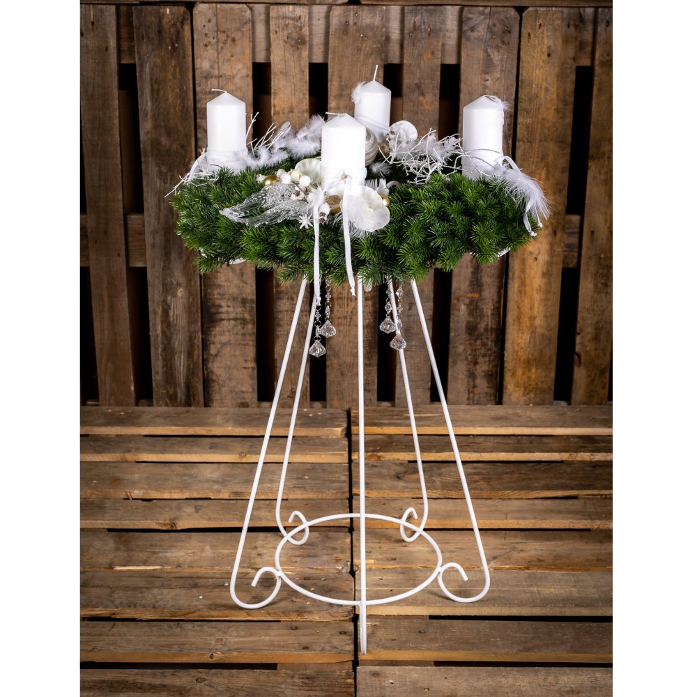 Stojan na květiny LUAPULA kónický kovový černý 80cm-0