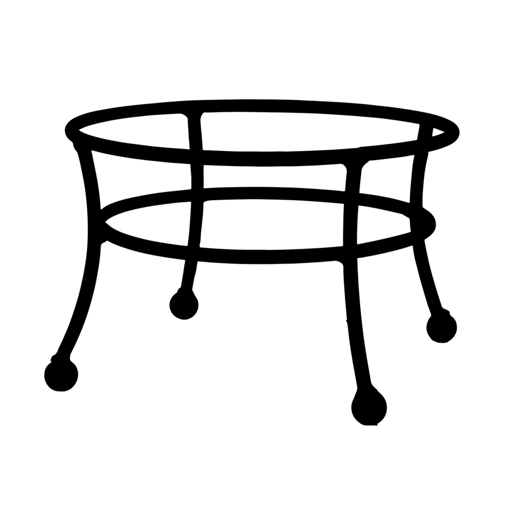 Opory VATAX - Stojan na květiny PIBOR kulatý kovový černý 25cm