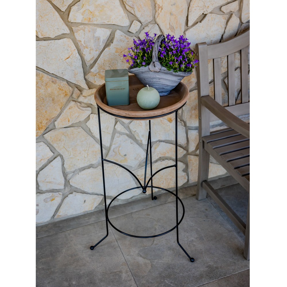 Stojan na květiny SOBAT kulatý kovový 80/90cm-0