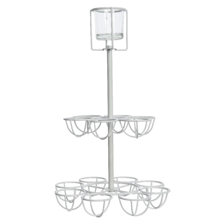 Velikonoce - Stojan na vajíčka 3 patra, kovový 20 cm