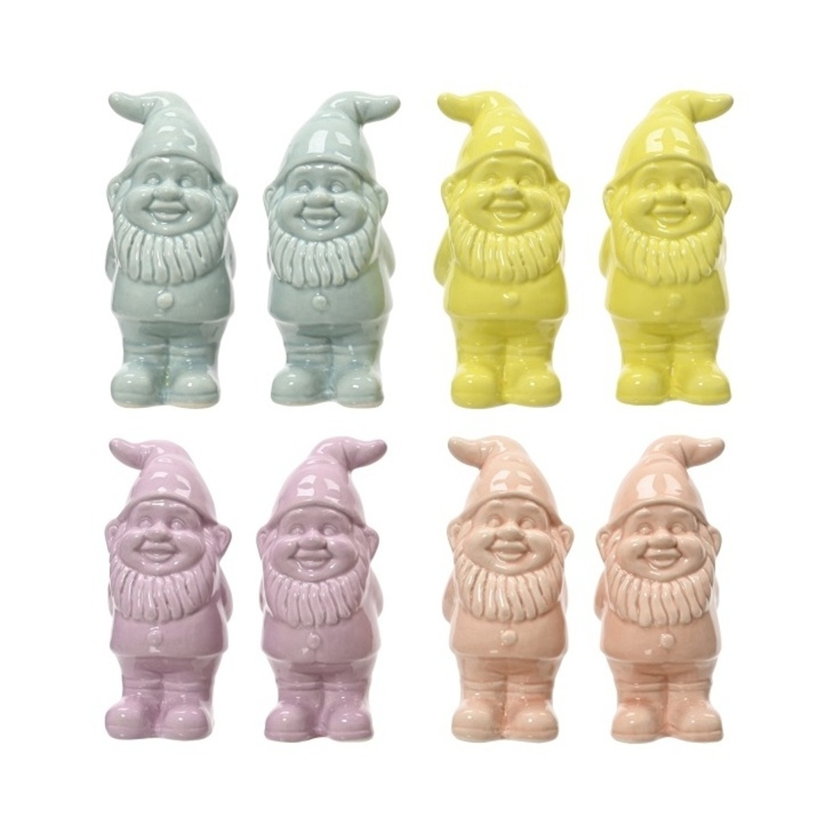 Dekorační figurky postav - Stojící keramický trpaslík mix 10cm