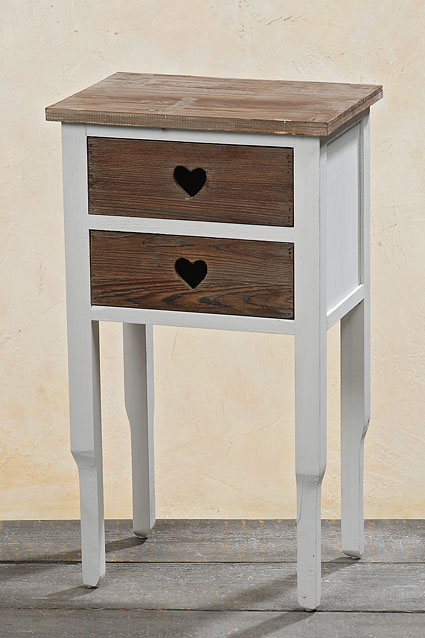 Nábytek a stolky - Stolek dřevěný 2 zásuvky