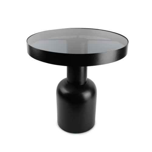 Nábytek a stolky - Stolek kulatý OVO kov a sklo S&P 51cm