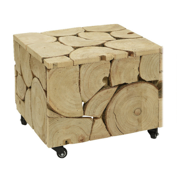 Nábytek a stolky - Stolek na kolečkách dřevo 47x47cm