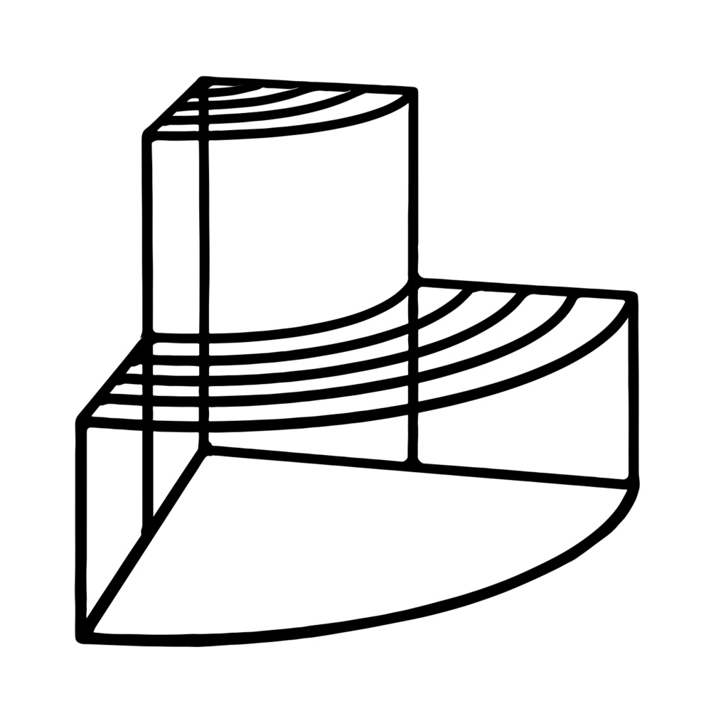 Opory VATAX - Stolek na květiny KASAI 2 patra rohový levý kovový černý 38cm
