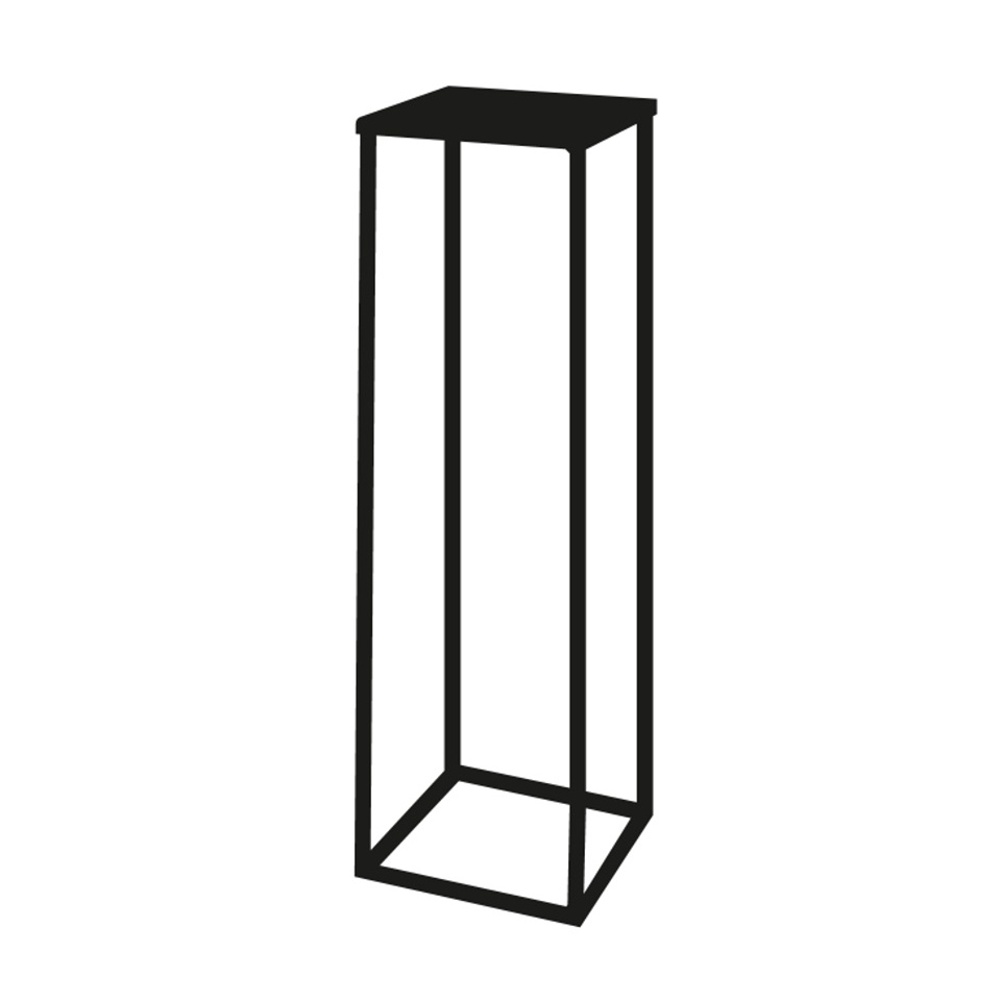 Dekorace - Stolek na květiny RIA hranatý kovový černý 80/120cm