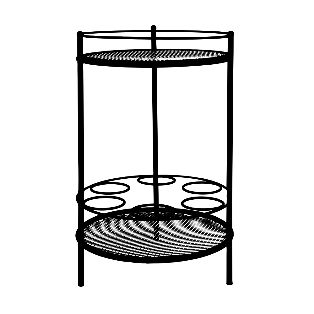 Opory VATAX - Stolek na víno PARTY kovový černý 80cm