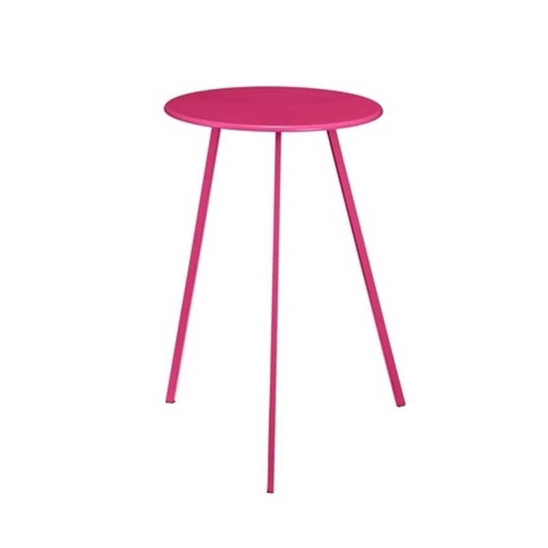 Nábytek a stolky - Stolek odkládací kovový SEATLE fuchsiový 38cm