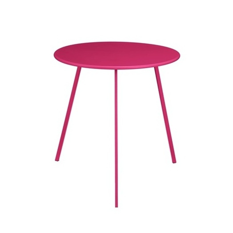 Nábytek a stolky - Stolek odkládací kovový SEATLE fuchsiový 50cm