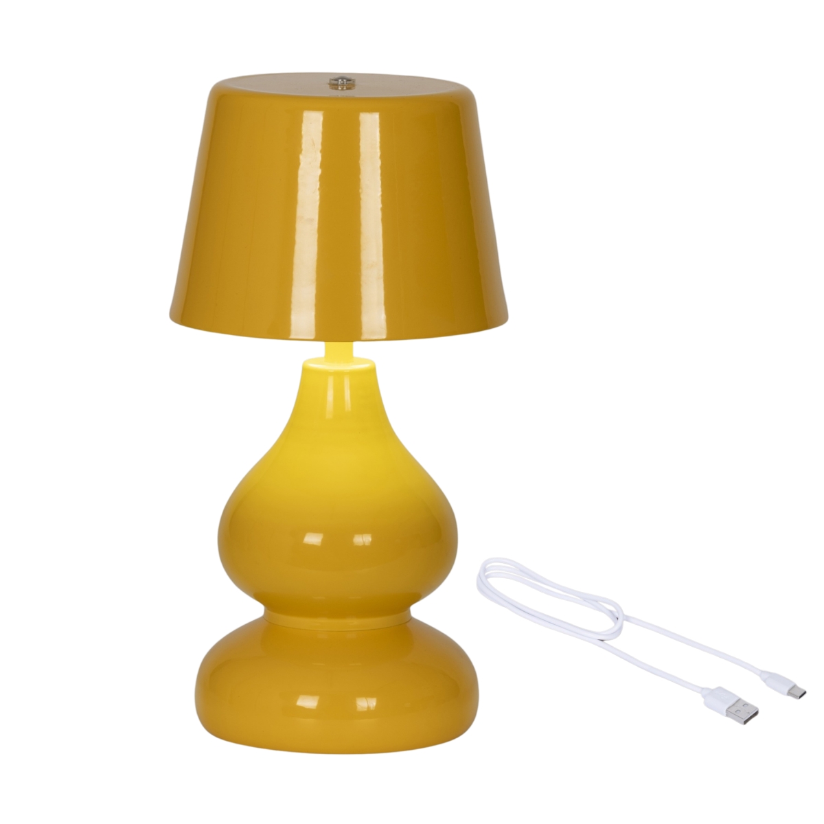 Lucerny a lampy - Stolní dotyková lampa 48LED s časovačem a USB 26cm