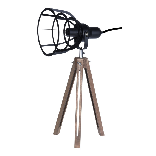 Lucerny a lampy - Stolní lampa dřevo a kov 57cm