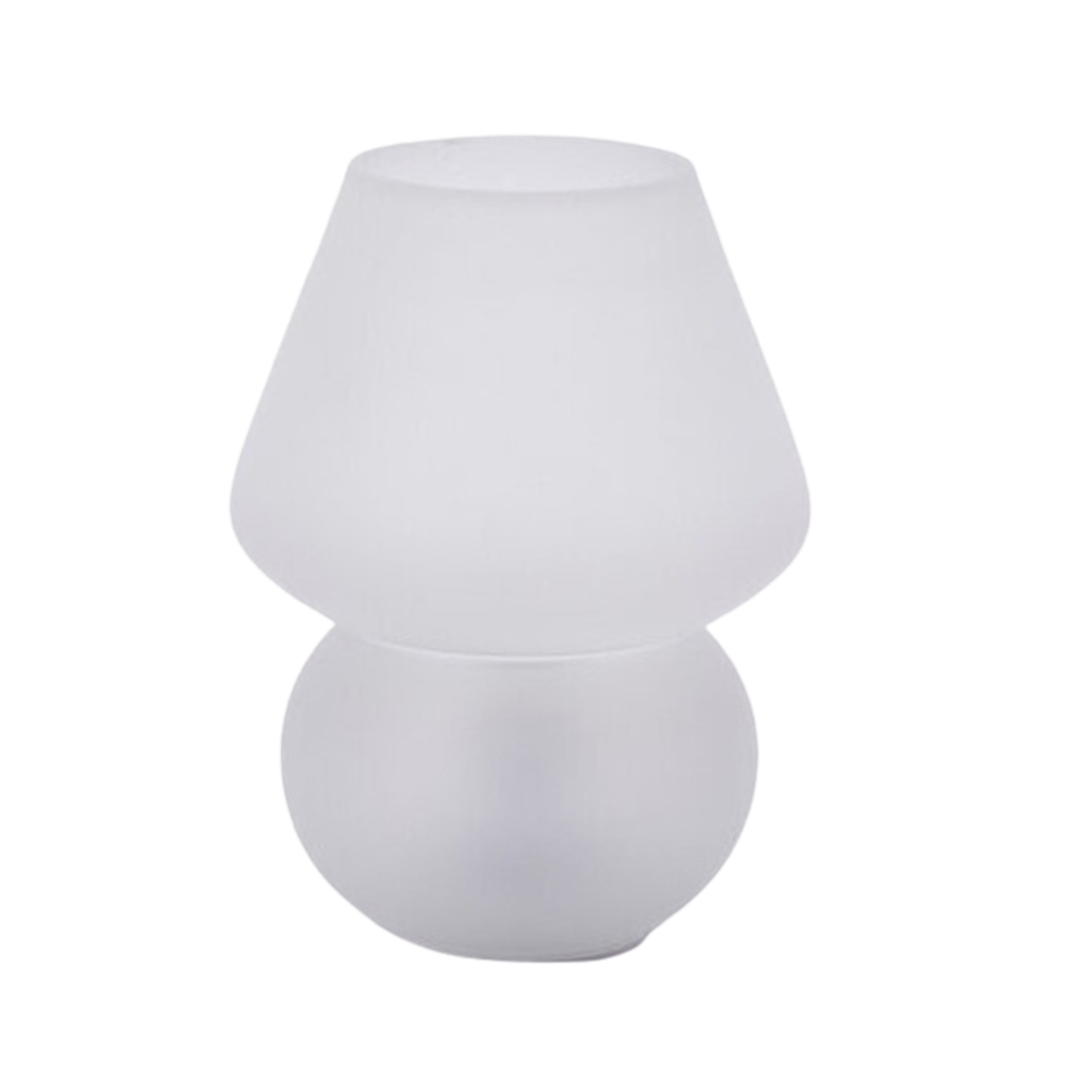 Lucerny a lampy - Stolní venkovní lampa AURA s USB skleněná bílá 15cm