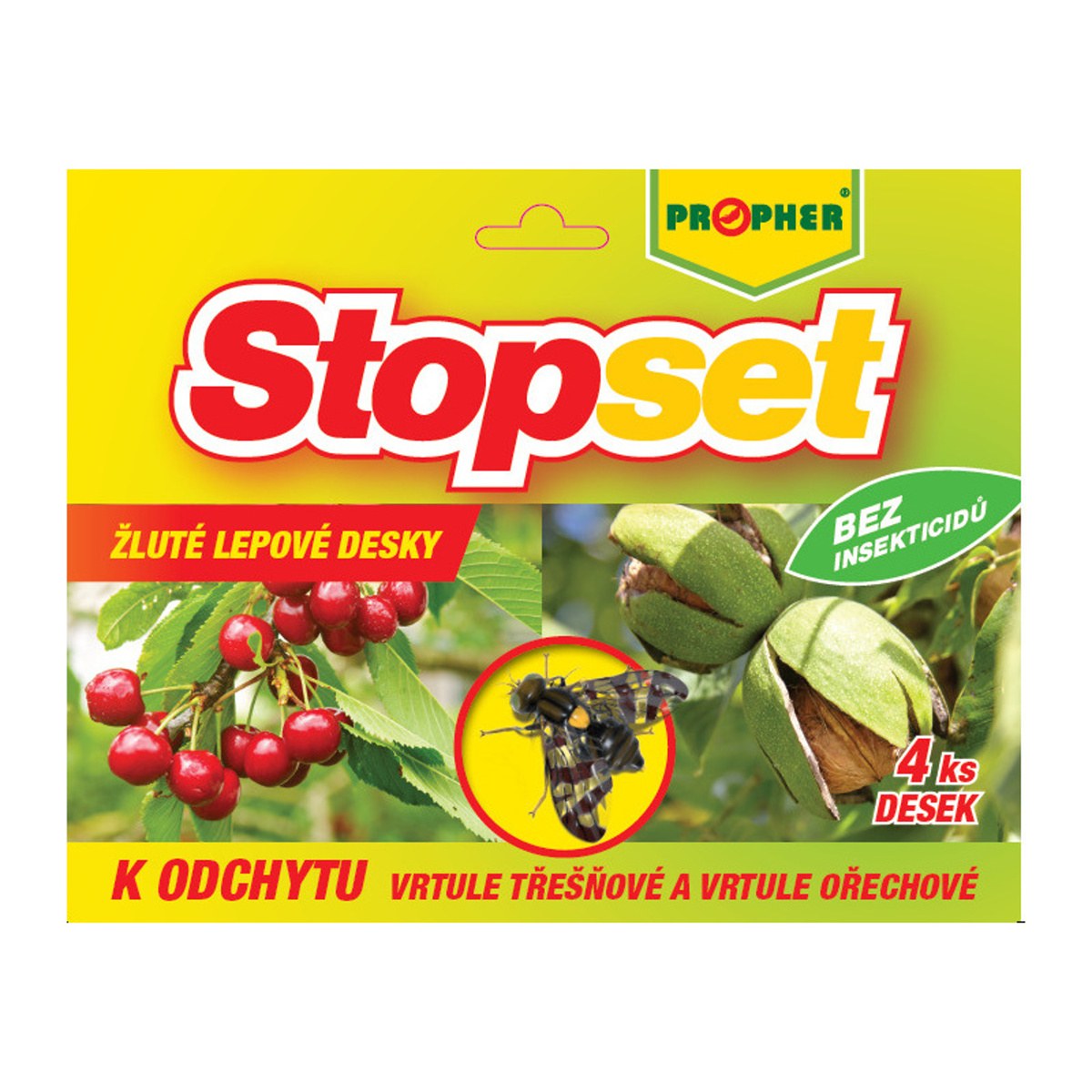 Přípravky proti škůdcům - Stopset žluté lepové desky na vrtuli 4ks