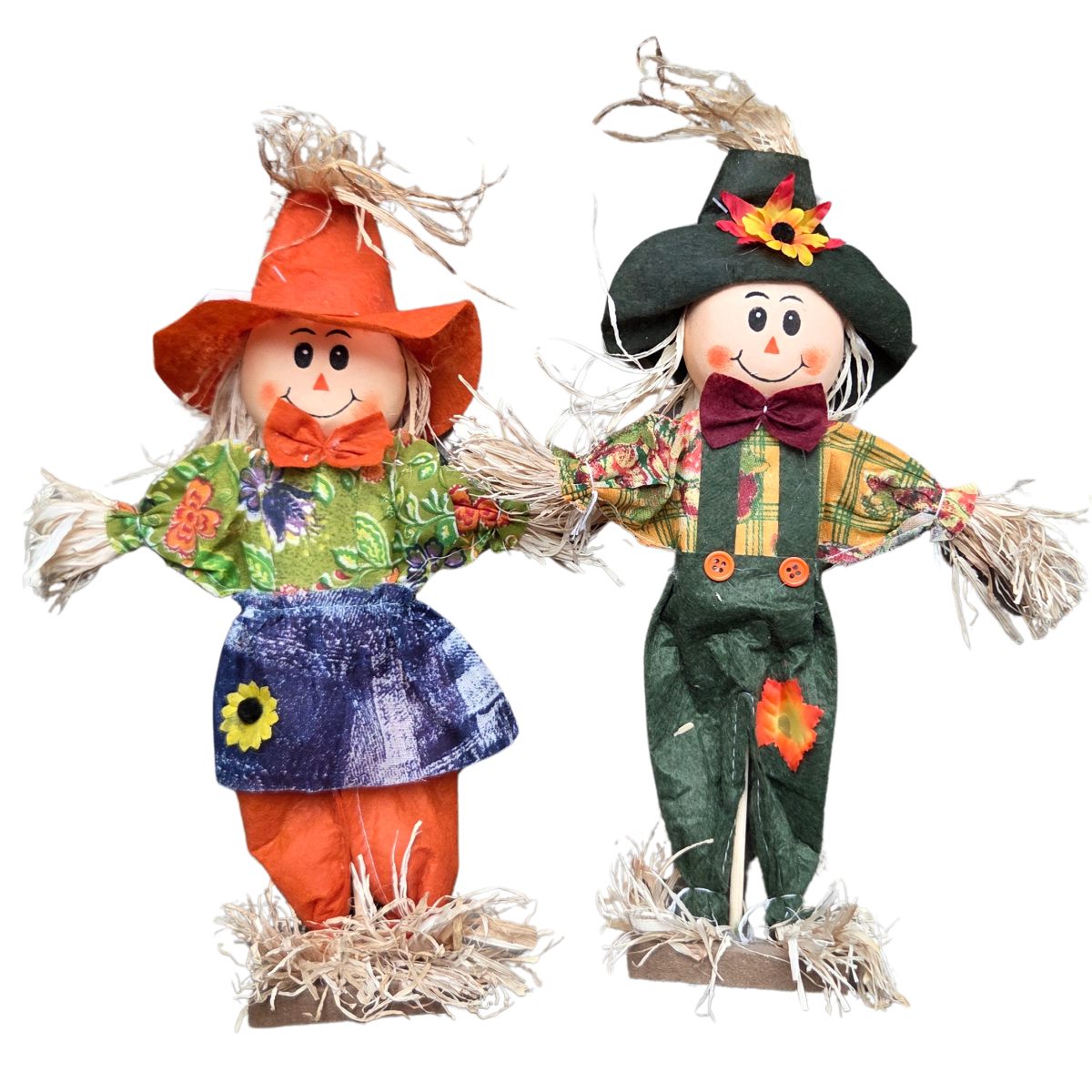 Halloween - Strašák stojící látkový mix 30cm