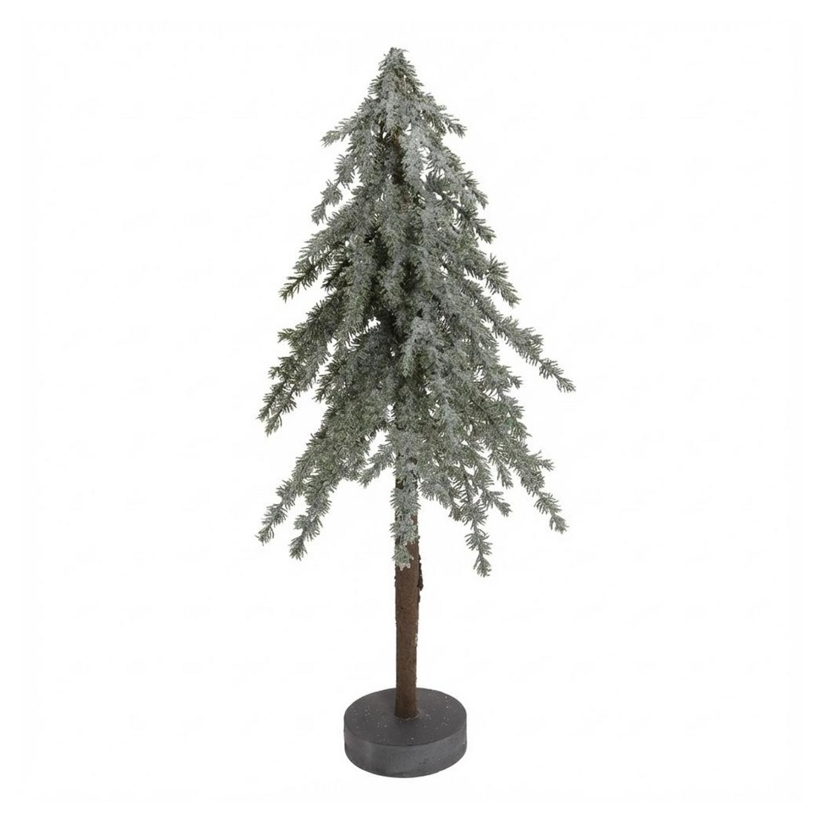 Umělé vánoční stromky - Stromek ojíněný umělý na podstavci 60cm