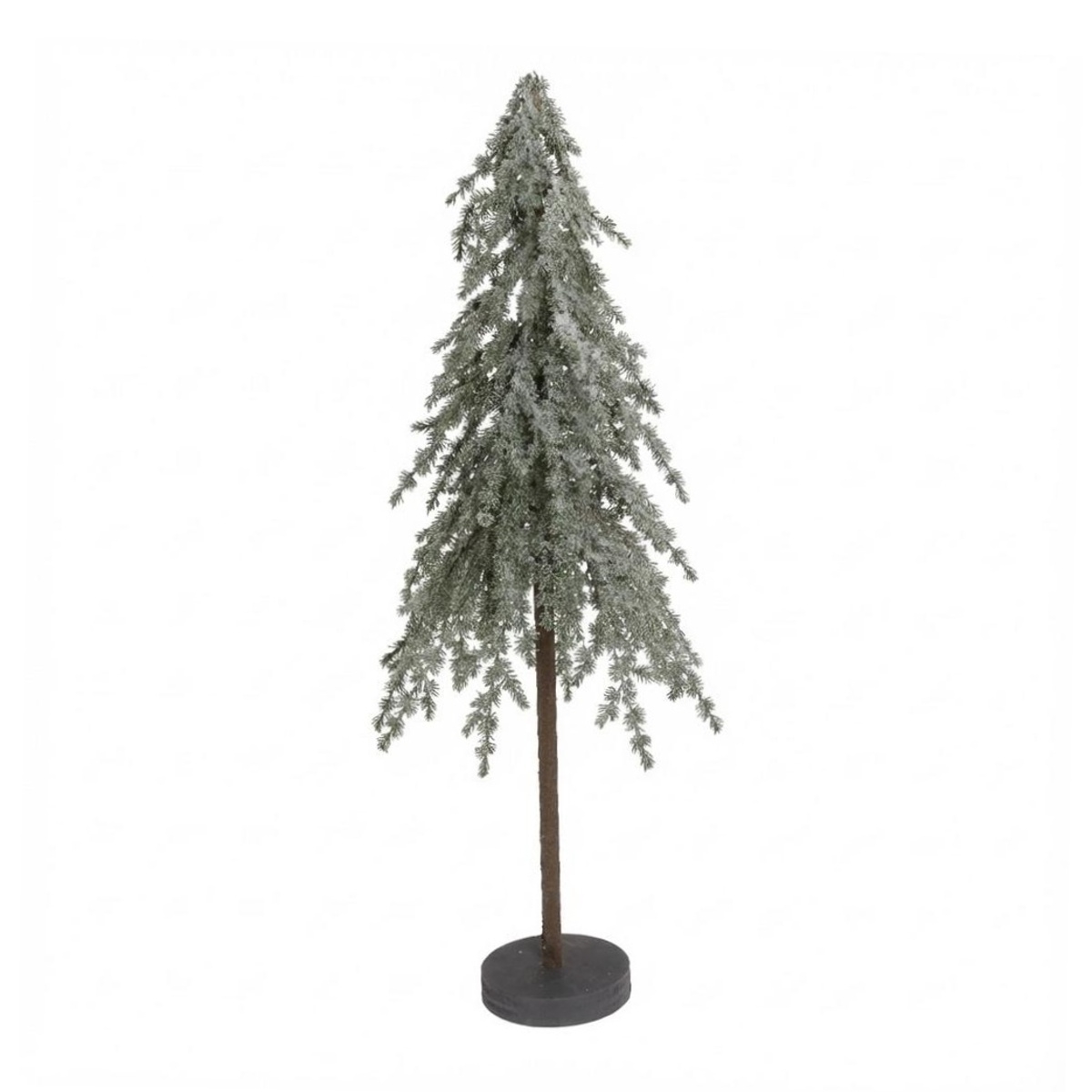 Umělé vánoční stromky - Stromek ojíněný umělý na podstavci 90cm