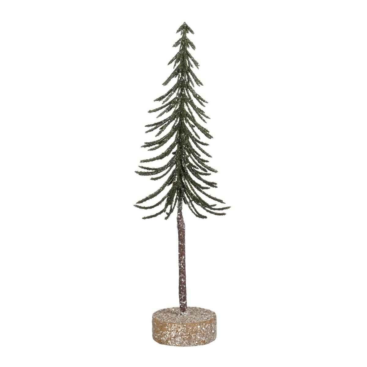 Umělé vánoční stromky - Stromek umělý na podstavci s glitry 20cm