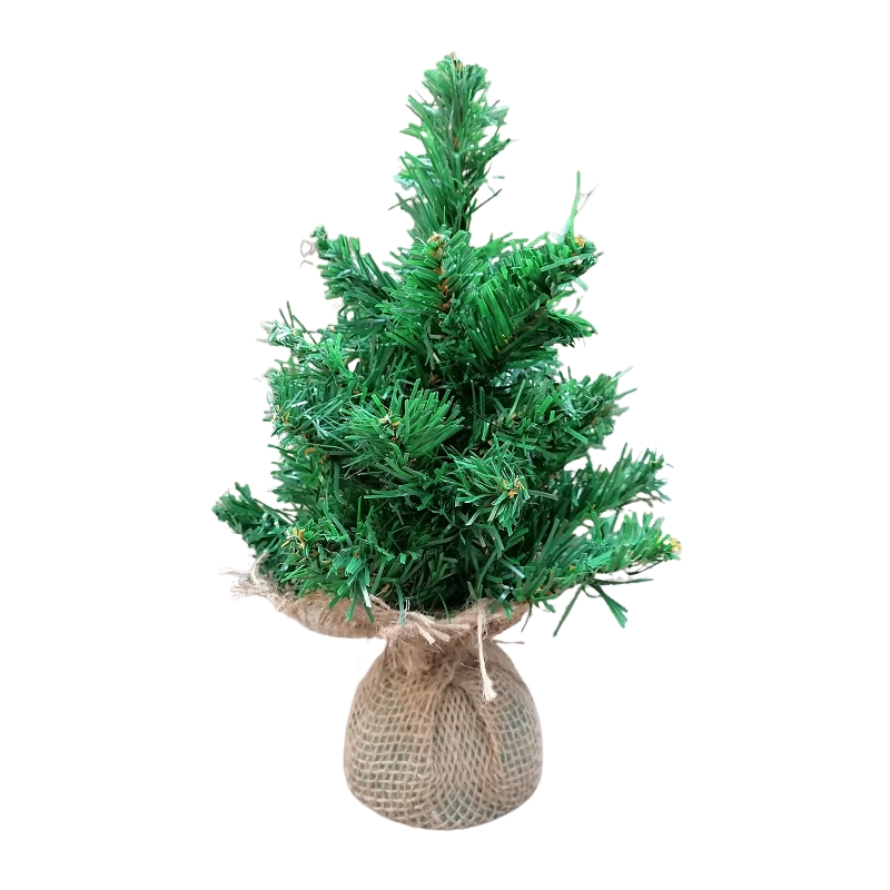 Stromek umělý v jutě 30cm zelený