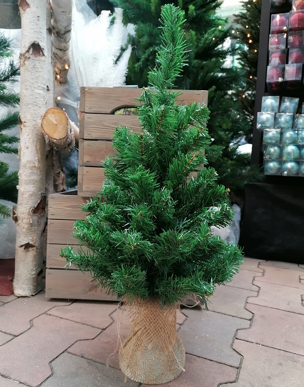 Stromek umělý v jutě 60cm zelený