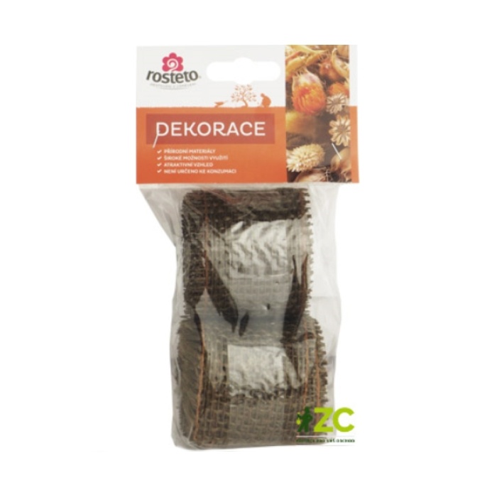 Stuhy, vlákna a lýka - Stuha jutová ROSTETO 3m hnědá 2ks