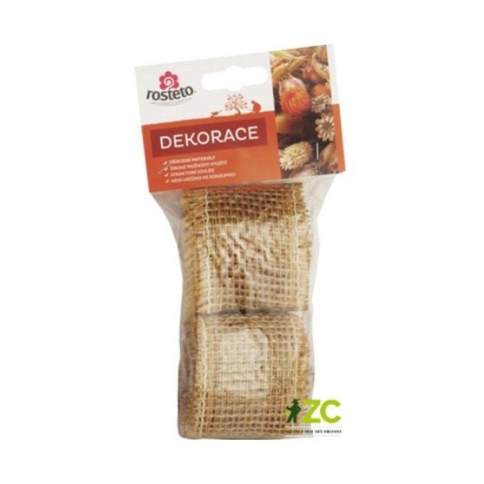 Stuhy, vlákna a lýka - Stuha jutová ROSTETO 3m přírodní 2ks