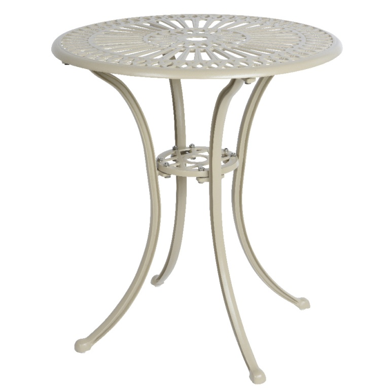 Zahrada - Stůl kovový zahradní kulatý SAINT TROPEZ 73cm krémový
